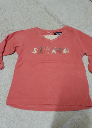 T-shirt manches longues corail 3m, brand: Tout Compte Fait, condition: Very good, size: 3-6 months / 62 cm, €2.00, €2.80 includes Buyer Protection