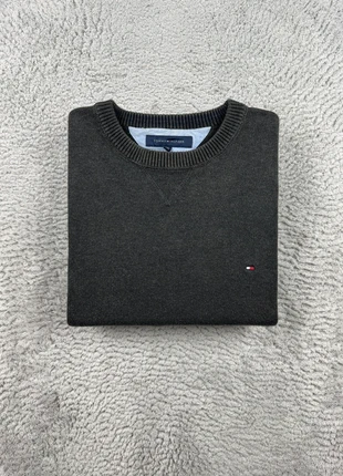 Pull col rond épais unie Tommy Hilfiger | Taille XXL | Gris Logo Brodé, brand: Tommy Hilfiger, condition: Very good, size: XXL, €24.90, €26.85 includes Buyer Protection Pro