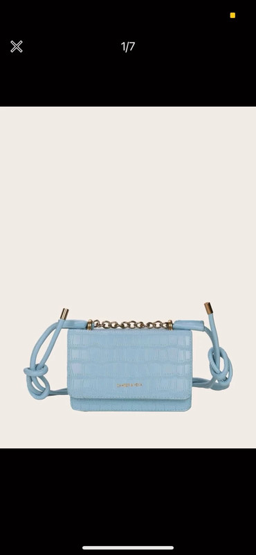 Petit sac shop bleu ciel