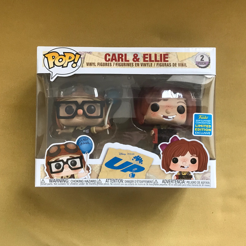 Carl & Ellie 2 Pack Funko Pop! - Disney/Pixar: UP - SDCC 2019 Official