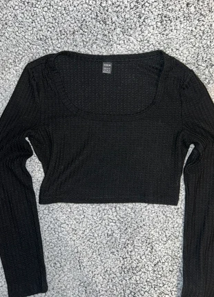 Maglioncino corto leggero nero, crop morbido e elastico, casual, marque: Shein, état: Très bon état, taille: M / 38 / 10, 5,00 €, 5,95 € Protection acheteurs incluse