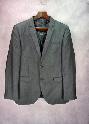 Men’s Grey Pinstripe Suit Jacket & Waistcoat 2 Piece Formal Business Wedding 42R, brand: Next, condition: Very good, size: 42R, £14.95, £16.40 includes Buyer Protection