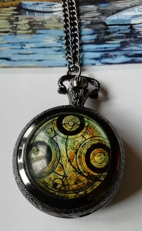 Montre de Poche Doctor Who Gallifrey Design Steampunk et Cha ne