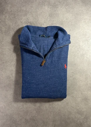 Pull camionneur 1/4 zip Ralph Lauren bleu XXL col montant maille logo brodé vintage homme, marke: Ralph Lauren, zustand: Sehr gut, größe: XXL, 42,80 €, 45,64 € inklusive Vinted-Käuferschutz