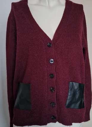 Gilet cardigan brillant paillettes bordeaux violet naf naf taille L, marca: Naf Naf, estado: Muito bom, tamanho: L / 40 / 12, €8.00, €9.10 inclui Proteção do Comprador