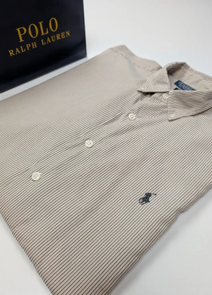 Chemise Ralph Lauren crème à rayures logo noir taille L #890s, marque: Ralph Lauren, état: Très bon état, taille: L, 29,90 €, 32,10 € Protection acheteurs (Pro) incluse