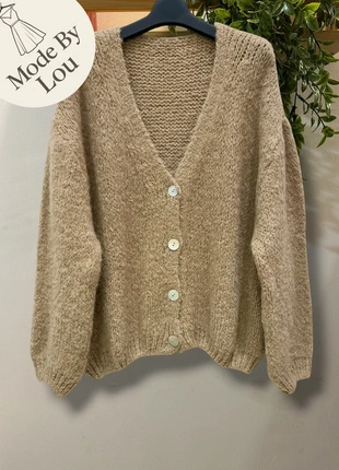 Gilet large boutonné camel en laine, marque: Boutique Parisienne, état: Très bon état, taille: M / 38 / 10, 33,50 €, 35,88 € Protection acheteurs (Pro) incluse