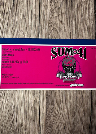 Obrázek k inzerátu: Bilet na koncert Sum 41