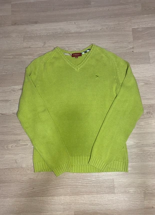 Burberry Suéter Cuello en Pico Verde RetroVintage (Unisex), marca: Burberry, estado: Muito bom, tamanho: S, €29.99, €32.19 inclui Proteção do Comprador