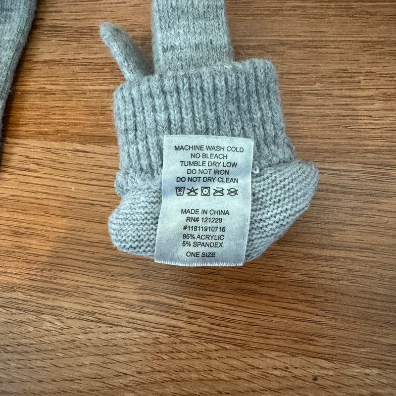 Gray Dinosaur Gloves 3