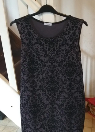 Robe imprimée velour, marque: Yessica, état: Très bon état, taille: XXXL / 46 / 18, 5,00 €, 5,95 € Protection acheteurs incluse