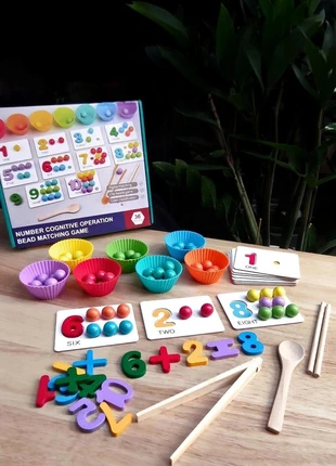 Number Cognitive Operation Bead Matching Educational Toy Colour Matching, brand: NO LABEL, condition: Very good, size: One size, £8.99, £10.01 includes Buyer Protection Pro