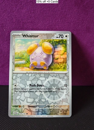 Whismur 148/182 Reverse Holo Common Pokémon Card - Paradox Rift, brand: Pokémon, condition: Like new, £1.00, £1.75 includes Buyer Protection