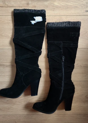 Botte haute à talon Aleema noir Justfab, marque: JustFab, état: Très bon état, taille: 38.5, 30,00 €, 32,20 € Protection acheteurs incluse