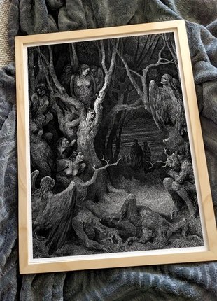 Affiche – Dante : La forêt des suicidés (Doré, 1861), marque: Art, état: Neuf sans étiquette, 17,90 €, 19,50 € Protection acheteurs (Pro) incluse