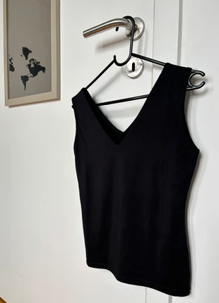 Top alças preto em V, état: Neuf sans étiquette, taille: M / 38 / 10, 3,50 €, 4,38 € Protection acheteurs incluse