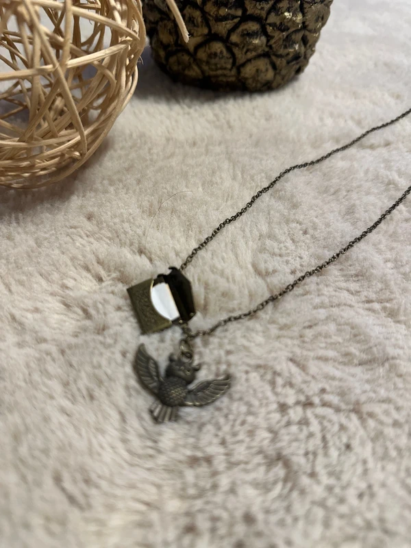 Collier Harry Potter chouette et lettre Poudlard - photo numéro 2