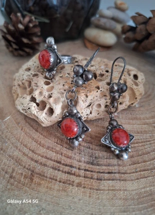 Parrure en argent et corail pure, marque: Argent, état: Neuf sans étiquette, 45,00 €, 47,95 € Protection acheteurs incluse