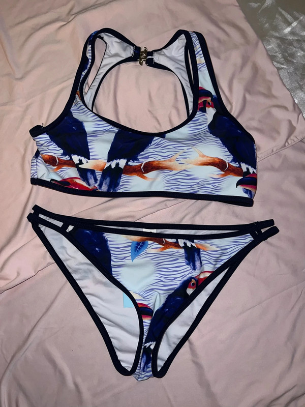 shein parrot bikini set size medium brand new with tags 1