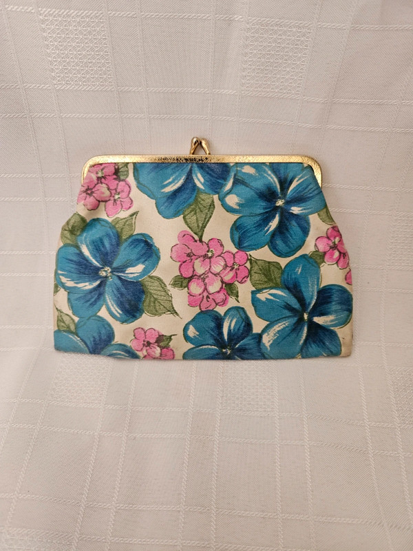 Vintage Floral Cosmetic Bag Makeup Clutch Purse 1