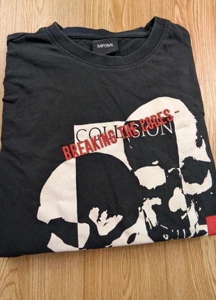 T-shirt noir motif tête de mort blanc et rouge – Taille L – Très bon état, brand: Kaporal, condition: Very good, size: L, €3.30, €4.17 includes Buyer Protection