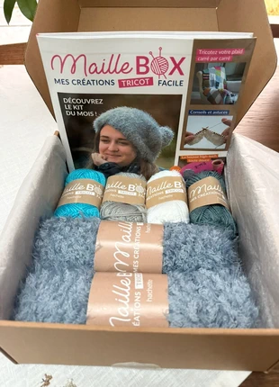 Kit complet pelotes de laine confection bonnet tout doux, brand: MailleBox, condizioni: Nuovo con cartellino, €10.00, €11.20 include la Protezione acquisti