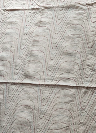 Grand Coupon Tissu Lin Piqué Vintage 3m x 150cm - Motif Vagues Brodé (3 coloris), brand: Lin, condition: New without tags, €40.00, €42.70 includes Buyer Protection