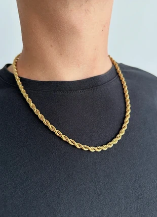 Chaine maille corde dorée acier inoxydable, Collier homme acier inoxydable, marke: sans marque, zustand: Sehr gut, 12,00 €, 13,30 € beinhaltet Vinted-Käuferschutz Pro