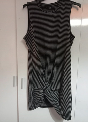 Vestido hippie-grunge de rayas grises y negras, marque: Shein, état: Très bon état, taille: L / 40 / 12, 6,50 €, 7,53 € Protection acheteurs incluse