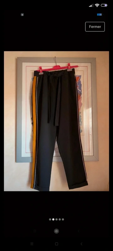 Pantalon noir et moutarde M Pull & Bear - photo numéro 2