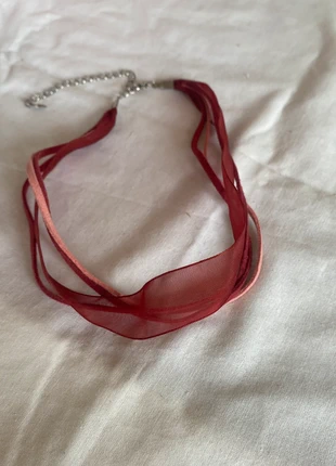 Burgundy Organza & Velvet Ribbon Choker – Adjustable Gothic/Boho Style, brand: Source Unknown, condition: Good, €3.00, €3.85 includes Buyer Protection