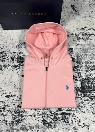 Pull Gilet à Capuche Zip Ralph Lauren Rose | Logo Brodé Bleu | Taille M, merk: Ralph Lauren, staat: Heel goed, maat: M, € 65,99, € 69,99 inclusief Kopersbescherming