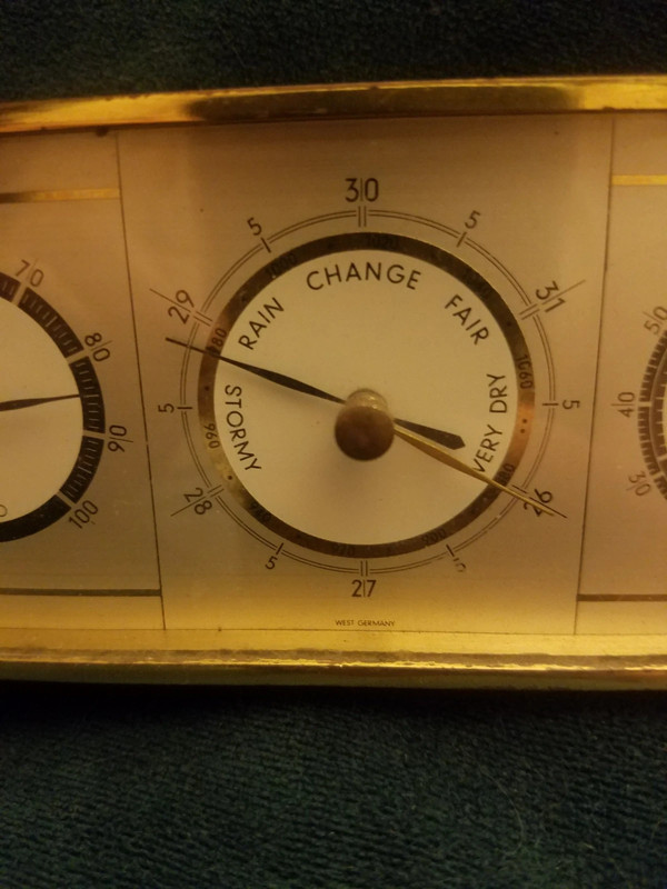 Tabletop Barometer Hygro 3 Graphs Germany 3