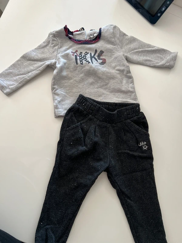 Ensemble IKKS – 6 mois (haut + pantalon pailleté)