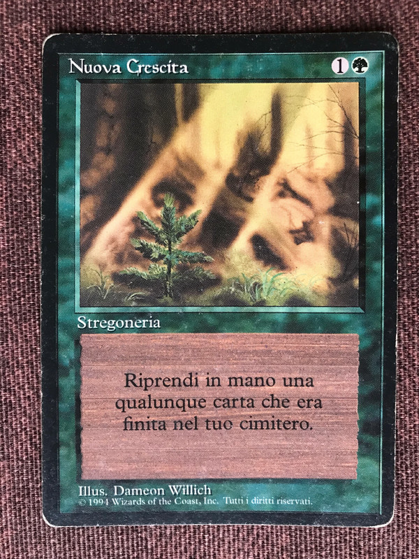 Nuova crescita / Regrowth - FBB Foreign Black Border - Italiano - Bordo Nero - MTG Magic 1