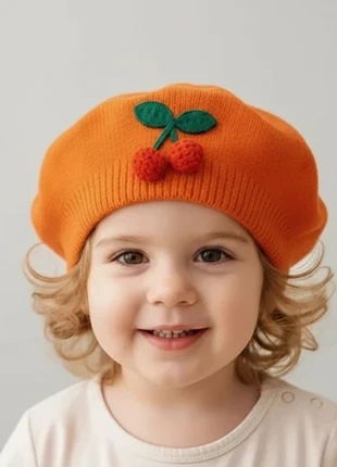 🍒 Unique Orange Cotton Beret with Handmade Cherry Detail – Cozy Autumn & Winter Hat – Gift Ready, brand: Les Pépites de Luline, condition: New without tags, size: 1-2 years, 49 cm, €33.00, €35.35 includes Buyer Protection