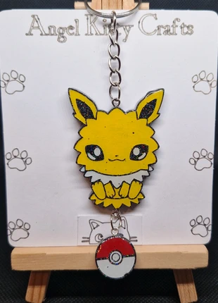 Jolteon Pokemon dangle tail keychain, brand: Angel Kitty Crafts, condition: New without tags, £10.00, £11.20 includes Buyer Protection