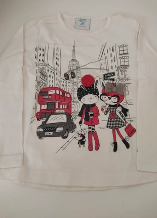 Camisola de manga comprida branca - Boboli - 18 meses, marca: Bóboli, estado: Muito bom, tamanho: 18-24 meses / 86 cm, €4.00, €4.90 inclui Proteção do Comprador