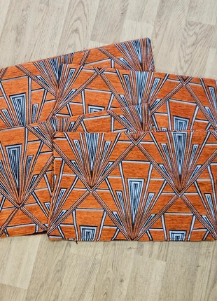 4 x Art Deco Cushion Covers in Burnt Orange, brand: linen loft, condition: New without tags, size: Other, £11.96, £13.26 includes Buyer Protection