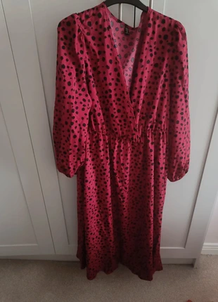 Maroon long dress with black spots., brand: Shein, condition: Very good, size: XXXL / 46 / 18, €4.00, €4.90 includes Buyer Protection