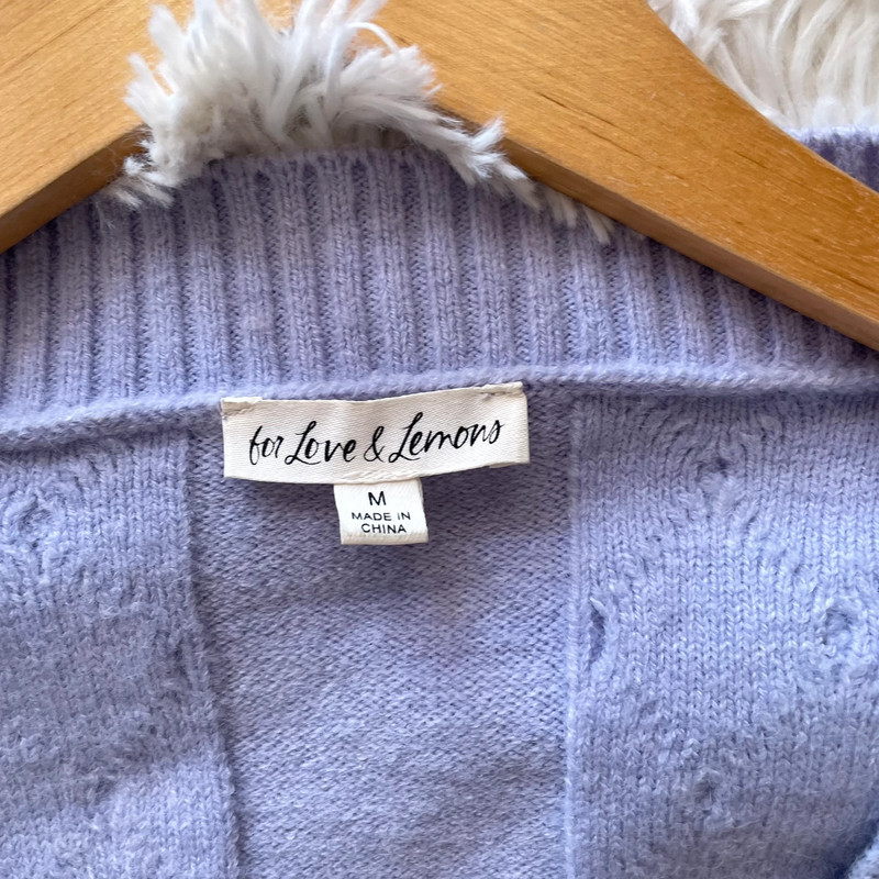 For Love and Lemons lilac Sutton cardigan 4