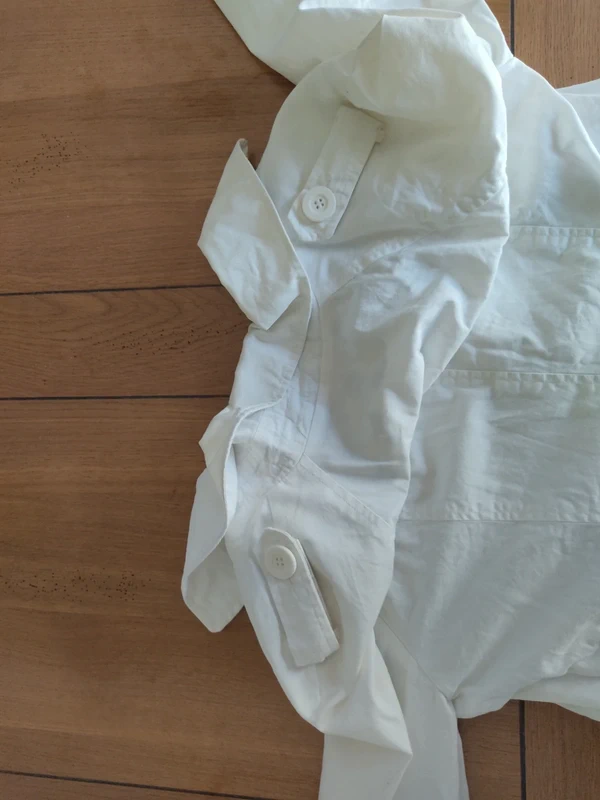 Vend veste longue coton blanc - photo numéro 6