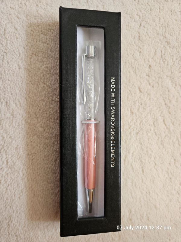 Brand new Swarovski Elements pen - pink barrel 4