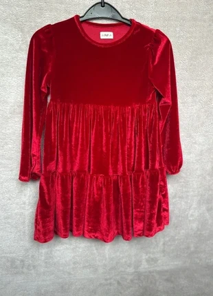 Pretty Red Velvet Dress – Age 4–5 Years (F&F), brand: F&F, condition: Very good, size: 4 years / 104 cm, £4.00, £4.62 includes Buyer Protection