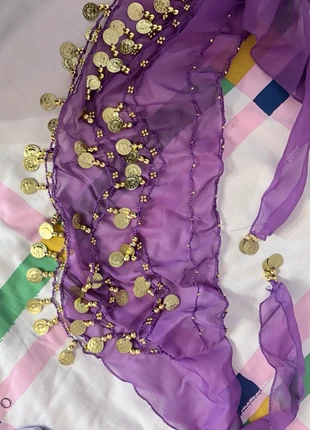 Pañuelo de danza del vientre morado con monedas doradas, brand: Shein, condizioni: Nuovo senza cartellino, taglia: S / IT 40 / EU 36, €4.00, €4.90 include la Protezione acquisti