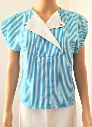 Smanicata - righe azzurro e bianco – cotone, marke: Vintage, zustand: Sehr gut, größe: S / 36 / 8, 7,00 €, 8,05 € inklusive Vinted-Käuferschutz