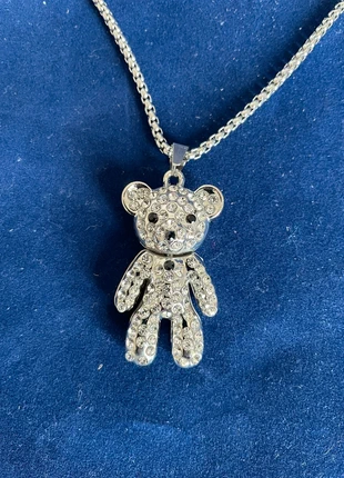 Diamanté teddy bear necklace, condition: New without tags, £2.00, £2.80 includes Buyer Protection