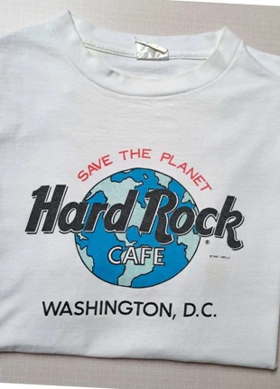 T-shirt blanc Hard Rock Café Washington logo floqué Made in USA taille unique coton, brand: Hard Rock Café, condizioni: Buone, taglia: Taglia unica, €17.99, €19.59 include la Protezione acquisti