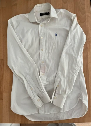 Chemise Ralph Lauren blanche avec logo bleu marine S homme, marque: Ralph Lauren, état: Satisfaisant, taille: S, 9,00 €, 10,15 € Protection acheteurs incluse