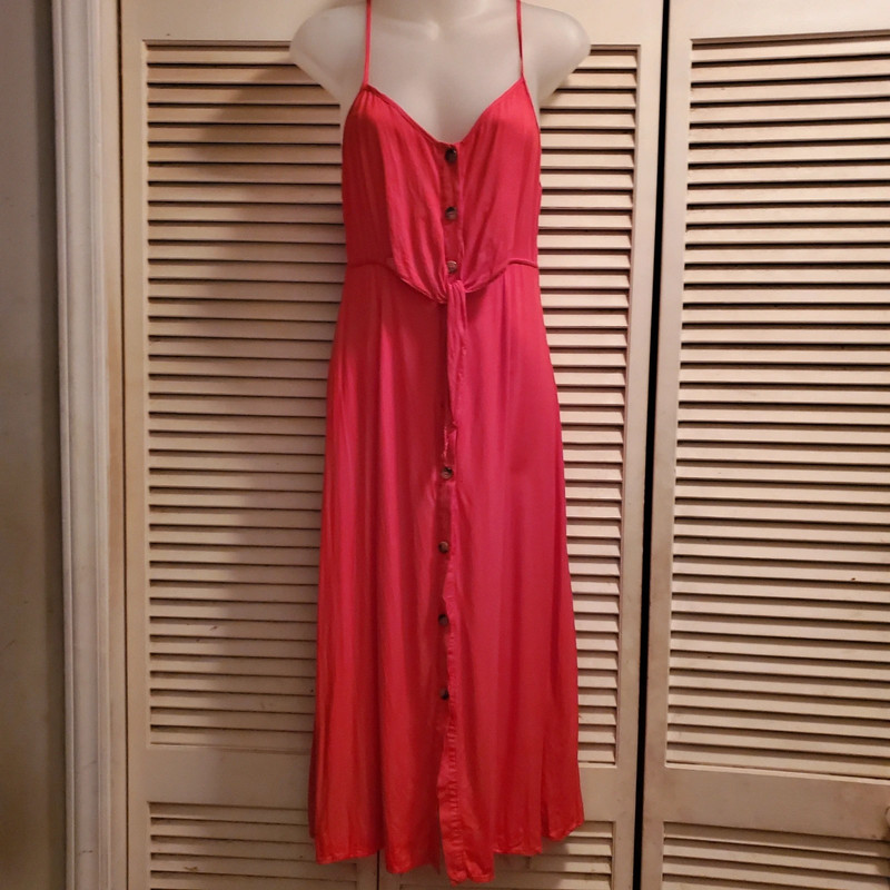 Ladies Sleeveless Red Dress Size S 2